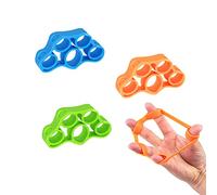 CORTNEY 3 Pièces Hand Grip Strengthener, Exercice D'avant-Bras Renforcement des Mains Bandes D'extension des Doigts pour L'entraînement Musculaire, le Soulagement du Stress, L'escalade