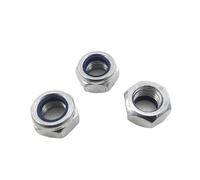 Cortnn 10/50 Pièces Écrou De Blocage en Nylon Hexagonal DIN982 M4 M5 M6 M8 M10 M12 Écrous(M4-(50Pcs))