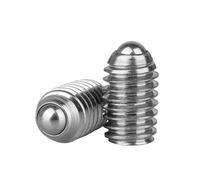 Cortnn 10 Pièces 304 Douille Hexagonale en Acier Inoxydable Ressort Boule Piston Grub Point Vis De Réglage(20mm,M5 (10Pcs))