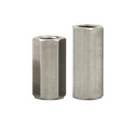 Cortnn 2/5 Pièces M3 M4 M5 M6 M8 M10 M12 304 Écrous De Couplage Hexagonaux en Acier Inoxydable, Entretoise À Double Extrémité, Écrou Hexagonal Étendu(50mm,M4 (5PCS))