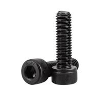 Cortnn 2-50 Pièces 12.9 Grade M6 M8 M10 Boulons Hexagonaux À Dents Filetage Complet Vis Tête Creuse Hexagonale Capuchon en Acier Au Carbone(M10x35mm 5pcs)