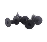 Cortnn 50pcs Noir 10.9 DIN7991 M2 .5 M3 Tête Hexagonale À Six Pans Creux Boulon Fraisé Plat Longueur De Vis 3-50mm(16mm,50pcs M2.5)