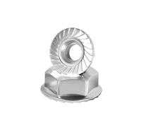 Cortnn Écrous À Bride Hexagonale en Acier Inoxydable DIN6923 304/316, 5 50 Pièces, Écrou De Blocage Verrouillage Coulissant(304ss,M8 (20Pcs))