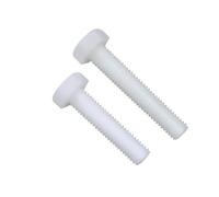 Cortnn Tête De Boulon Hexagonale en Plastique Et Nylon Blanc, Vis Réglage Entièrement Filetées M3 M4 M5 M6 M8 M10, 2 À 30 Pièces(12mm,M5-10pcs)