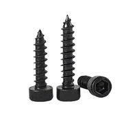 Cortnn Vis Autotaraudeuses À Tête Hexagonale Cylindrique Noire De Qualité 8. for Meubles, 10 50 Pièces(16mm,M5 (10Pcs))