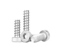 Cortnn Vis Autotaraudeuses À Tête Hexagonale Profil Bas en Acier Inoxydable 304, 10 50 Pièces, Queue Plate(6mm,M2.3 (50Pcs))