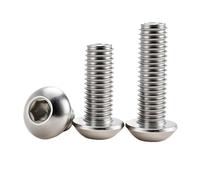 Cortnn Vis Hexagonales en Acier Inoxydable 304, Boulons À Douille Hexagonale ISO7380, Filetées for Machine Métal M4 M5 M6 3 50 Pièces(16mm (10Pcs),M5)