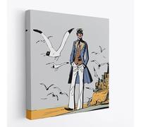 Corto Maltese S. Michele Reproduction Artistique - Poster sur toile sans cadre pour décoration de maison et de bureau - Décoration murale et toile murale 90 x 90 cm