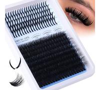 CORUSCATE Extensions de cils individuels 80D épais à pointes - Courbure D - 12 à 20 mm - Avec longues pointes - Bandes russes à picots à faire soi-même