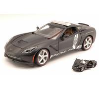Corvette Stingray 2014 Sécurité Service And Security Matt Black 1:18 Model