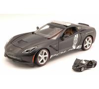 Corvette Stingray 2014 Sécurité Service Et Security Matt Black 1:18 Model