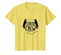 Corvid Crew Over Dude Crew Raven Lovers Squad T-Shirt, Enfant, Citron, 8 Ans