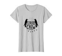 Corvid Crew Over Dude Crew Raven Lovers Squad T-Shirt, Femme, Argent, XS