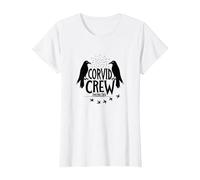 Corvid Crew Over Dude Crew Raven Lovers Squad T-Shirt, Femme, Blanc, XS