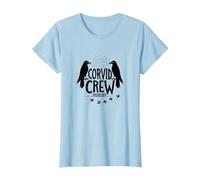 Corvid Crew Over Dude Crew Raven Lovers Squad T-Shirt, Femme, Bleu Céleste, M