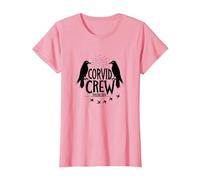 Corvid Crew Over Dude Crew Raven Lovers Squad T-Shirt, Femme, Rose, M