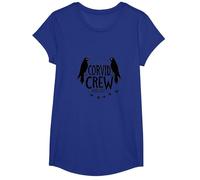 Corvid Crew Over Dude Crew Raven Lovers Squad T-Shirt, Fille, Bleu Royal, M