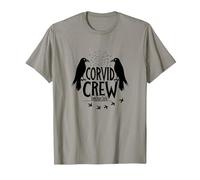 Corvid Crew Over Dude Crew Raven Lovers Squad T-Shirt, Homme, Ardoise, M