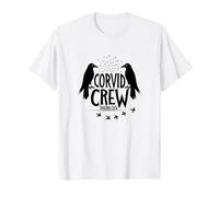 Corvid Crew Over Dude Crew Raven Lovers Squad T-Shirt, Homme, Blanc, M