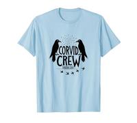 Corvid Crew Over Dude Crew Raven Lovers Squad T-Shirt, Homme, Bleu Céleste, M