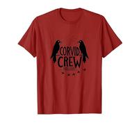 Corvid Crew Over Dude Crew Raven Lovers Squad T-Shirt, Homme, Canneberge, S