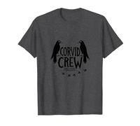 Corvid Crew Over Dude Crew Raven Lovers Squad T-Shirt, Homme, Chiné Foncé, M