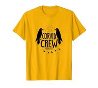 Corvid Crew Over Dude Crew Raven Lovers Squad T-Shirt, Homme, Doré Vif, M