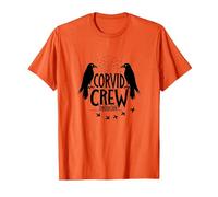 Corvid Crew Over Dude Crew Raven Lovers Squad T-Shirt, Homme, Orange, L