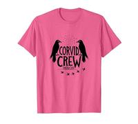 Corvid Crew Over Dude Crew Raven Lovers Squad T-Shirt, Homme, Rose chiné, 3XL