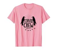 Corvid Crew Over Dude Crew Raven Lovers Squad T-Shirt, Homme, Rose, S