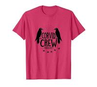 Corvid Crew Over Dude Crew Raven Lovers Squad T-Shirt, Homme, Rouge chiné, L