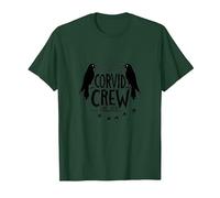 Corvid Crew Over Dude Crew Raven Lovers Squad T-Shirt, Homme, Vert Forêt, M