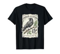 Corvus : Une étude Observations Illustration Corbeau d'halloween T-Shirt Graphique avec Valeur