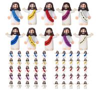 Corzeergi Lot de 300 figurines de petit Jésus, mini figurines de Jésus en vrac, petites figurines de Jésus vous aimez, bébé Jésus miniature en résine à cacher, cadeaux de poche