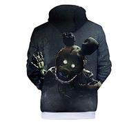 Cos-Animefly Sweat à capuche 3D Five Nights at Freddy Cosplay Cartoon FNAF pour hommes garçons et filles, Style 2, X-Small-Small