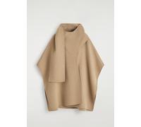 COS Cape Écharpe En Laine Double Face Beige One Size female