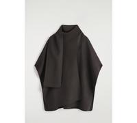 COS Cape Écharpe En Laine Double Face Marron One Size female
