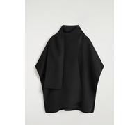 COS Cape Écharpe En Laine Double Face Noir One Size female