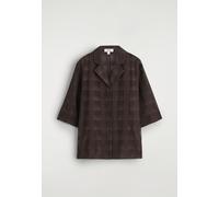 COS Chemise Resort Diaphane À Carreaux Marron 32 female