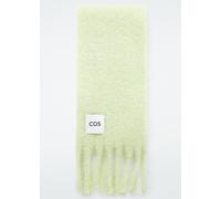 COS Écharpe Frangée En Mohair Brossé Vert 205x25 female