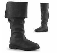 Cos Renaissance Boots, Oversize Boots, Western Knight Boots, Medieval Pirate Boots, Flat Jazz Boots Male And Female Pull On Mid Calf Gothic Boots(50, A)