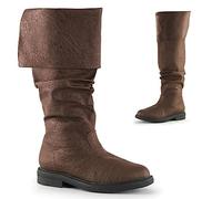 Cos Renaissance Boots, Oversize Boots, Western Knight Boots, Medieval Pirate Boots, Flat Jazz Boots Male And Female Pull On Mid Calf Gothic Boots(49, B)