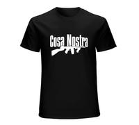 Cosa Nostra Mafia Gangster Godfather Italy Italian Men's Black T-Shirt Unisex Clothing XL
