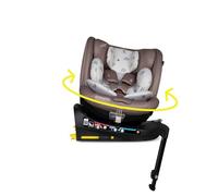 COSATTO Come & Go Siège auto rotatif 2-360°, de la naissance à 4 ans (0-105 cm), groupe 0/0+/1 base intégrée ISOFIX, R129, ERF, protection contre les chocs latéraux, 5 points plus anti-fuite (Lollop)