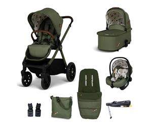 COSATTO Giggle 4 - Système de voyage, nacelle et sac à langer pour bébé de la naissance jusqu'à 25 kg, landau, nacelle et fourre-tout i-Size groupe 0+, siège auto et base, chancelière, sac à langer