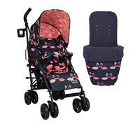 Cosatto Supa 3 Poussette avec chancelière légère de la naissance à 25 kg - Facile, compacte, pliable, grand panier de courses, chancelière avec poignée de transport, joli flamant rose