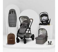 Cosatto Système de voyage 3 en 1, Wow 3 - Naissance jusqu'à 25 kg, pliage compact Duo Direction, nacelle, siège, siège auto iSize testé ADAC, base rotative ISOFIX, adaptateurs, chancelière et sac à