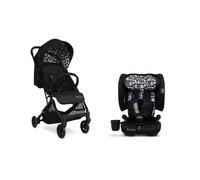 Cosatto Yo IATA Ensemble de voyage, poussette aérienne légère et compacte pliable (de la naissance à 25 kg) et siège auto pliable iSize (76 cm-150 cm) - Silhouette noire