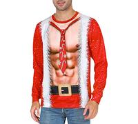 COSAVOROCK Pull Moche Noël Homme Femme Sweat Noel Ugly Christmas Sweater Xmas Jumper Sweatshirt XXL