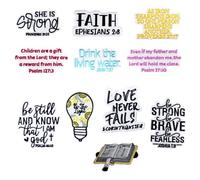 Cosblisvia 33 Patchs Thermocollants, 7,6 CM Patches avec Versets Bibliques, Patchs pour Chrétiens, Adultes, Vestes DIY, Sacs, Jeans (Coloré)